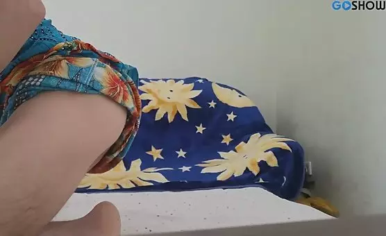 Slender Queer Exposes Crotch for Wild Dildo Adventures